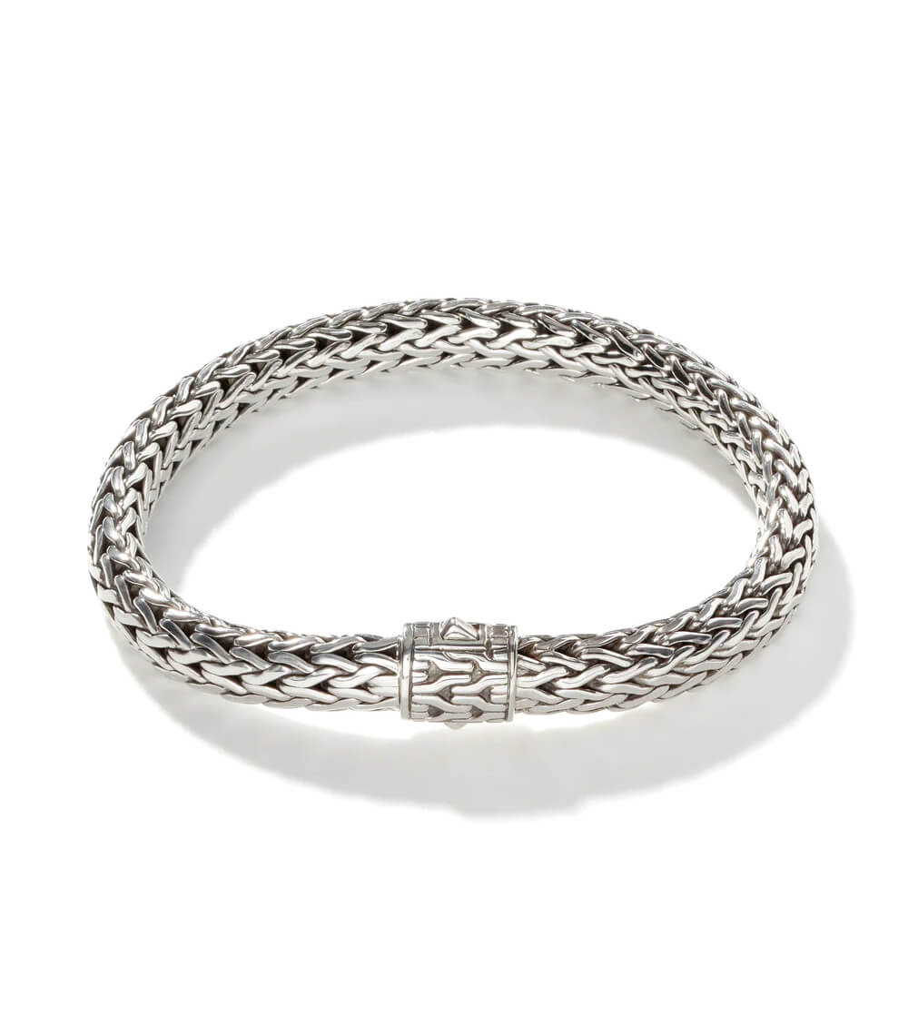 Pulsera Icono, Plata Esterlina, 7.5 mm